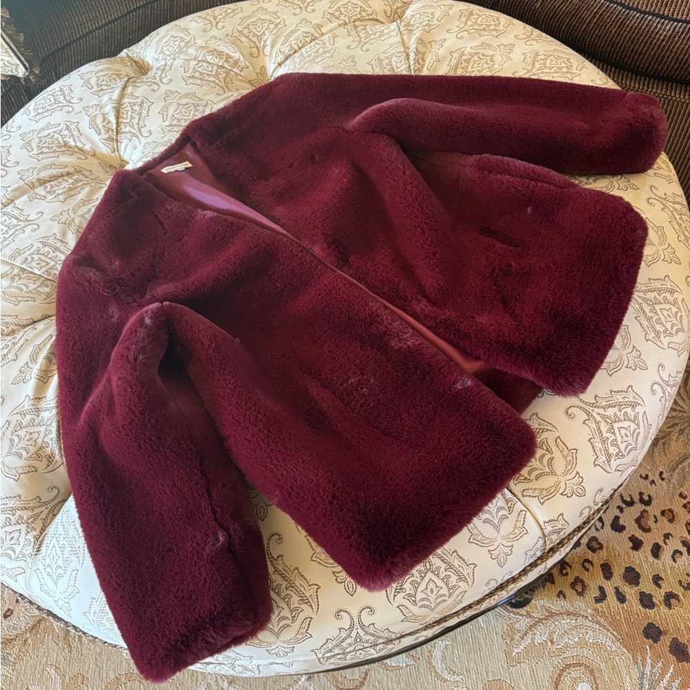 Short plush teddy coat